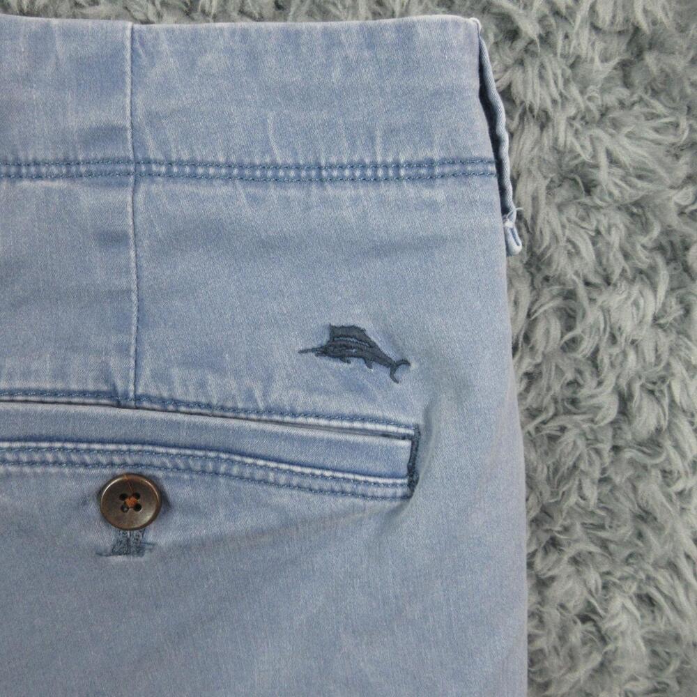 Tommy Bahama Shorts Mens 42 Blue Flat Front Stretch Chino Tencel Blend 41x9* - Picture 14 of 15
